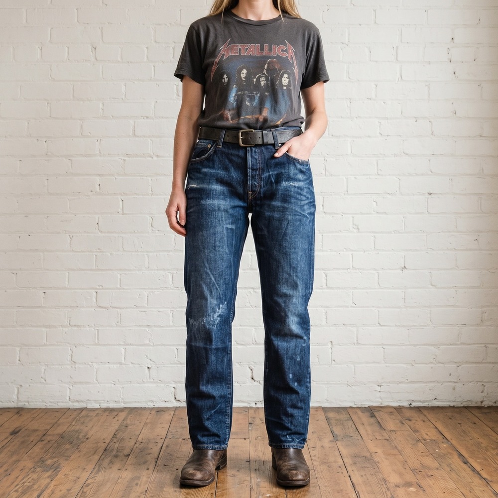 PRPS El Camino Boyfriend Taper Jeans 31 Indigo Distressed Relaxed Streetwear
